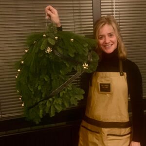 Paardenhoofd kerststuk knutselen